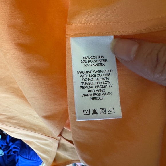 Foxcroft Sherbet No-Iron Women's Blouse w Ruffle Sleeve - Picture 5 of 7